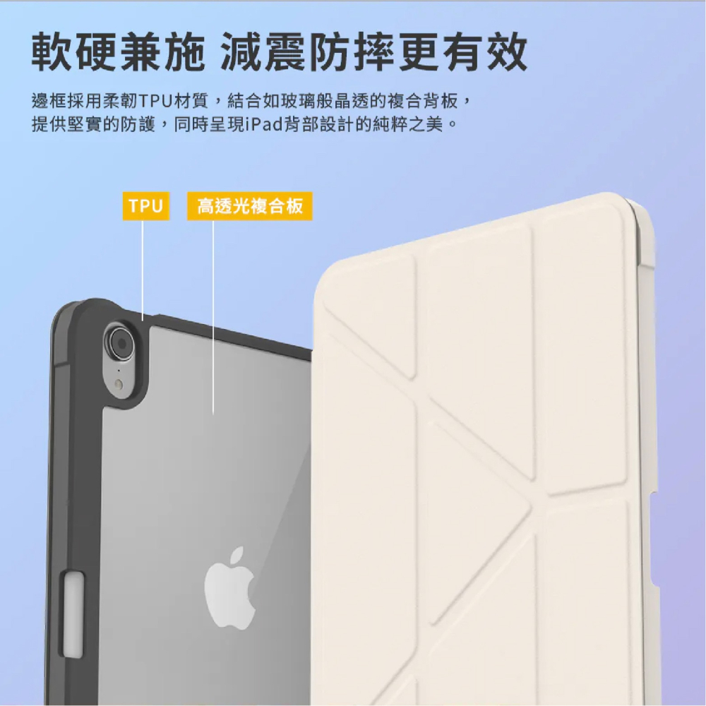 Hipporizz Origo 晶透 筆槽 防摔殼 保護套 皮套 保護殼 適 iPad mini 6 7 8.3 吋-細節圖2