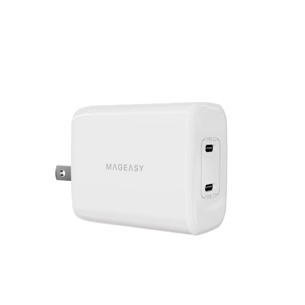 MAGEASY 45W GaN 氮化鎵 雙孔 電源供應器 快充頭 充電頭 適 iPhone 16 15 14 S24-細節圖2