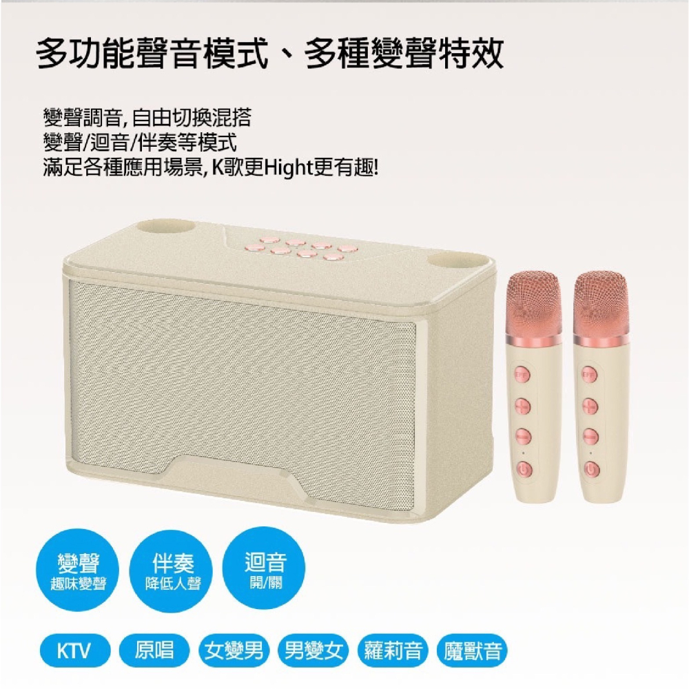 KooPin 雙人 無線 麥克風 行動 KTV 音響組 適 露營 野餐 派對-細節圖7