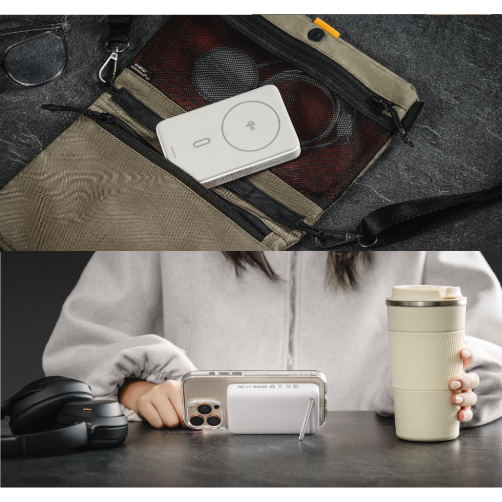 MAGEASY Qi2 支架 磁吸 行動電源 10000mAh 支援 Magsafe 適 iPhone 16 15-細節圖7