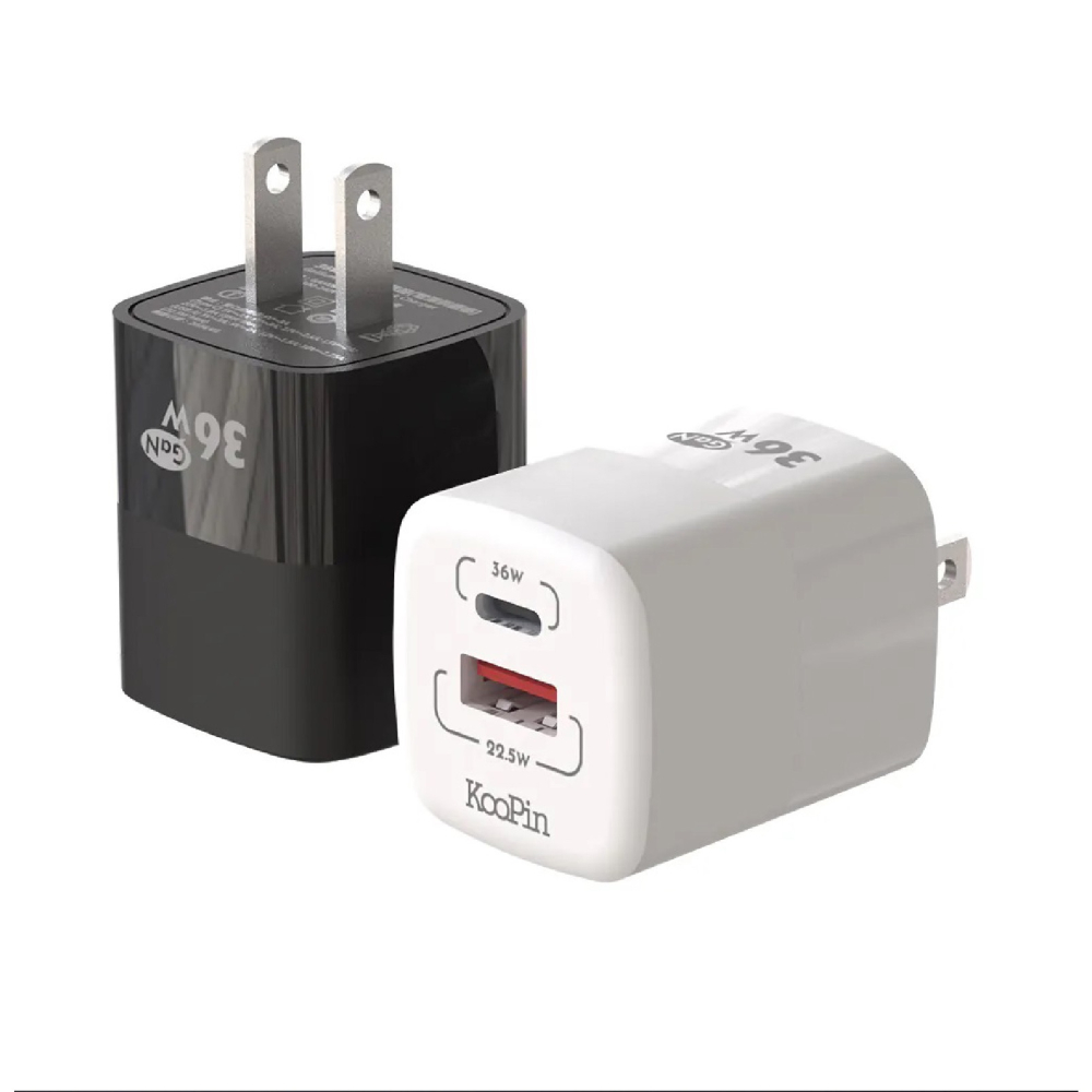 KooPin Type C A 氮化鎵 36W 充電器 快充頭 充電頭 雙孔 適 iPhone 16 15 s25-細節圖2
