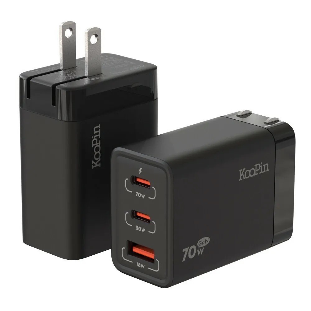 KooPin Type C A 氮化鎵 70W 充電器 快充頭 充電頭 三孔 適 iPhone 16 15 s25-規格圖11