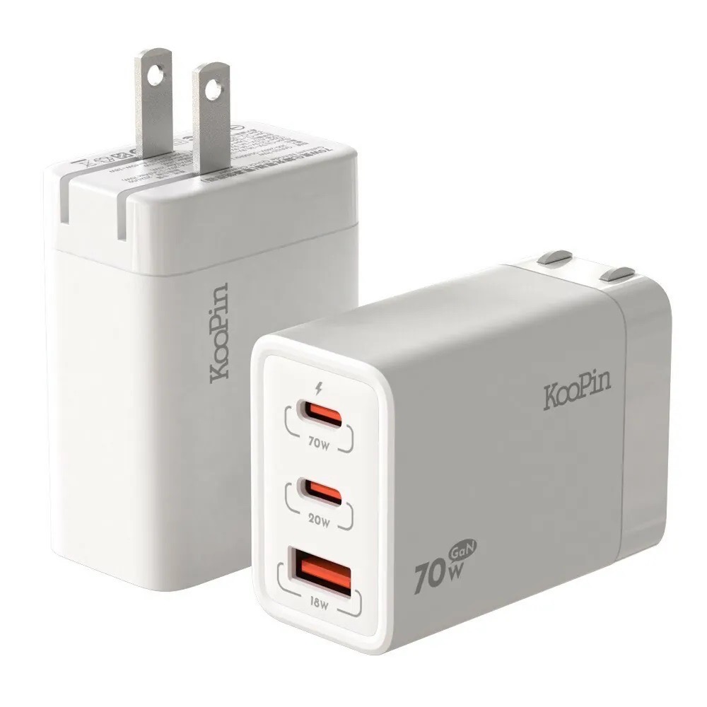 KooPin Type C A 氮化鎵 70W 充電器 快充頭 充電頭 三孔 適 iPhone 16 15 s25-規格圖11