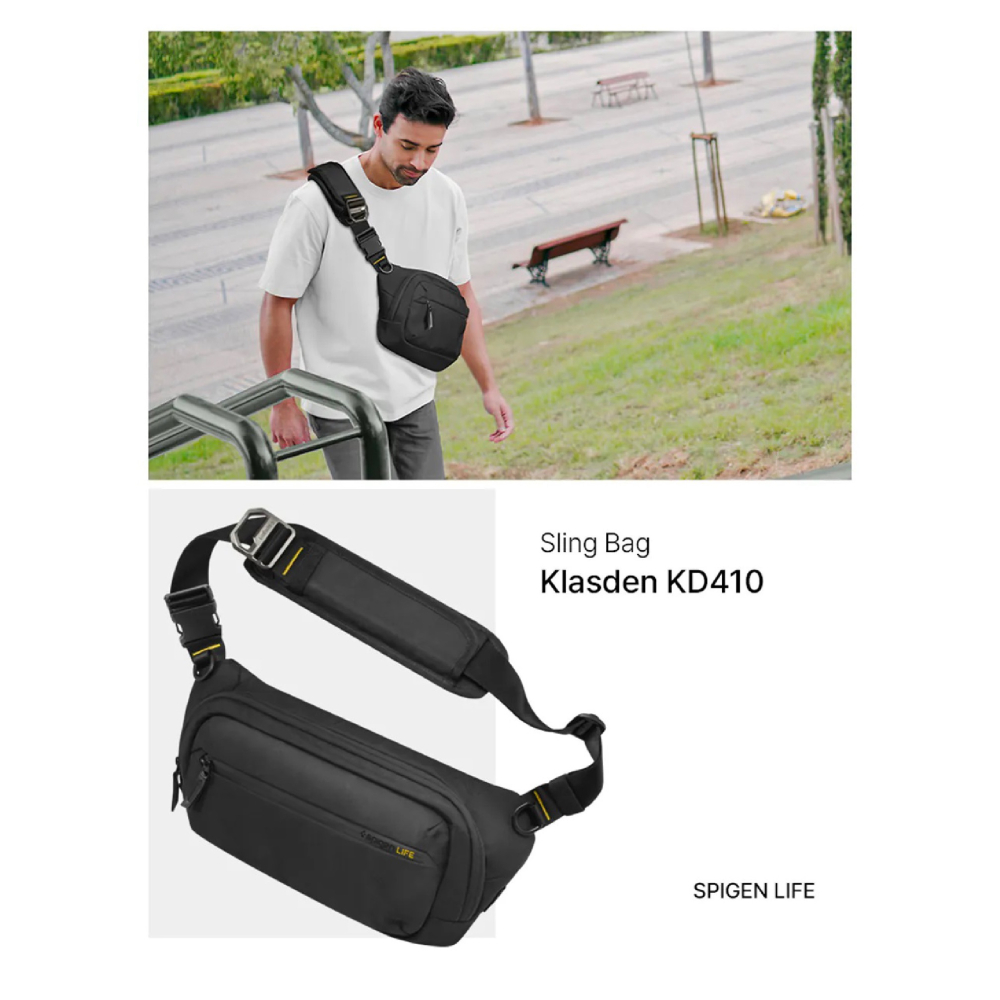 Spigen SGP Klasden 斜背 潮流 胸包 單肩包 水餃包 收納包-細節圖6