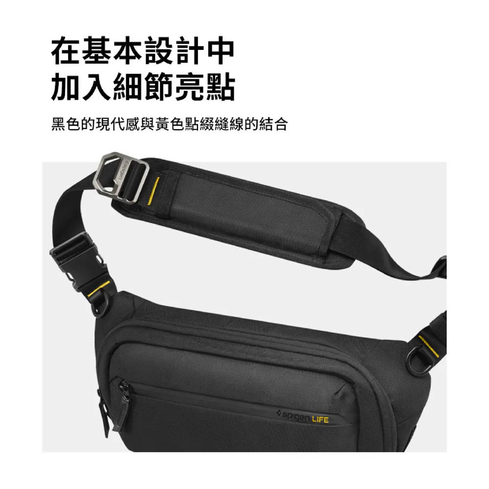 Spigen SGP Klasden 斜背 潮流 胸包 單肩包 水餃包 收納包-細節圖8