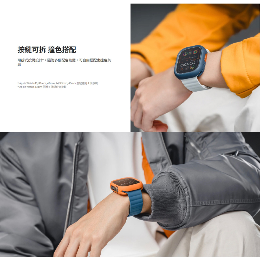 MAGEASY Skin 保護殼 防摔殼 手錶殼 適 Apple Watch S10 42 46 mm-細節圖3