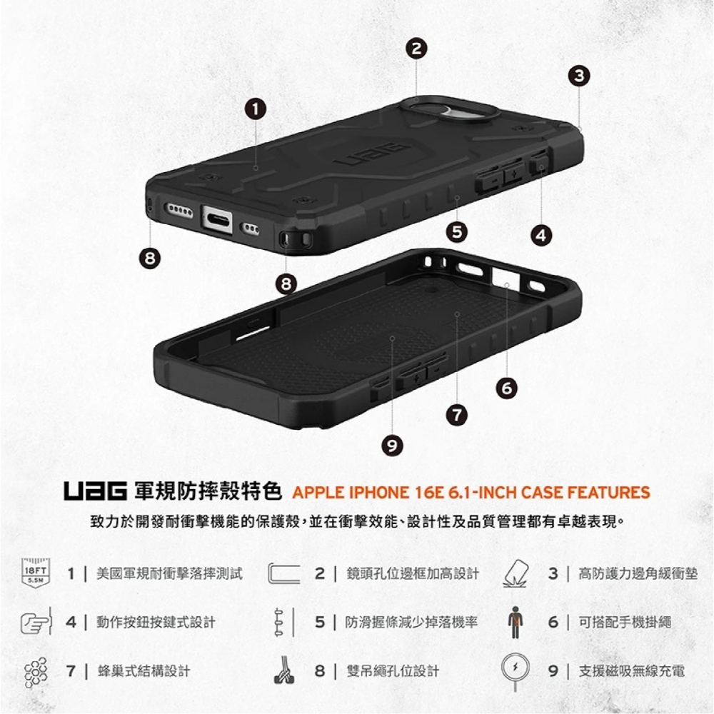UAG 磁吸 耐衝擊 經典 手機殼 保護殼 防摔殼 MagSafe 適 iPhone 16e-細節圖4