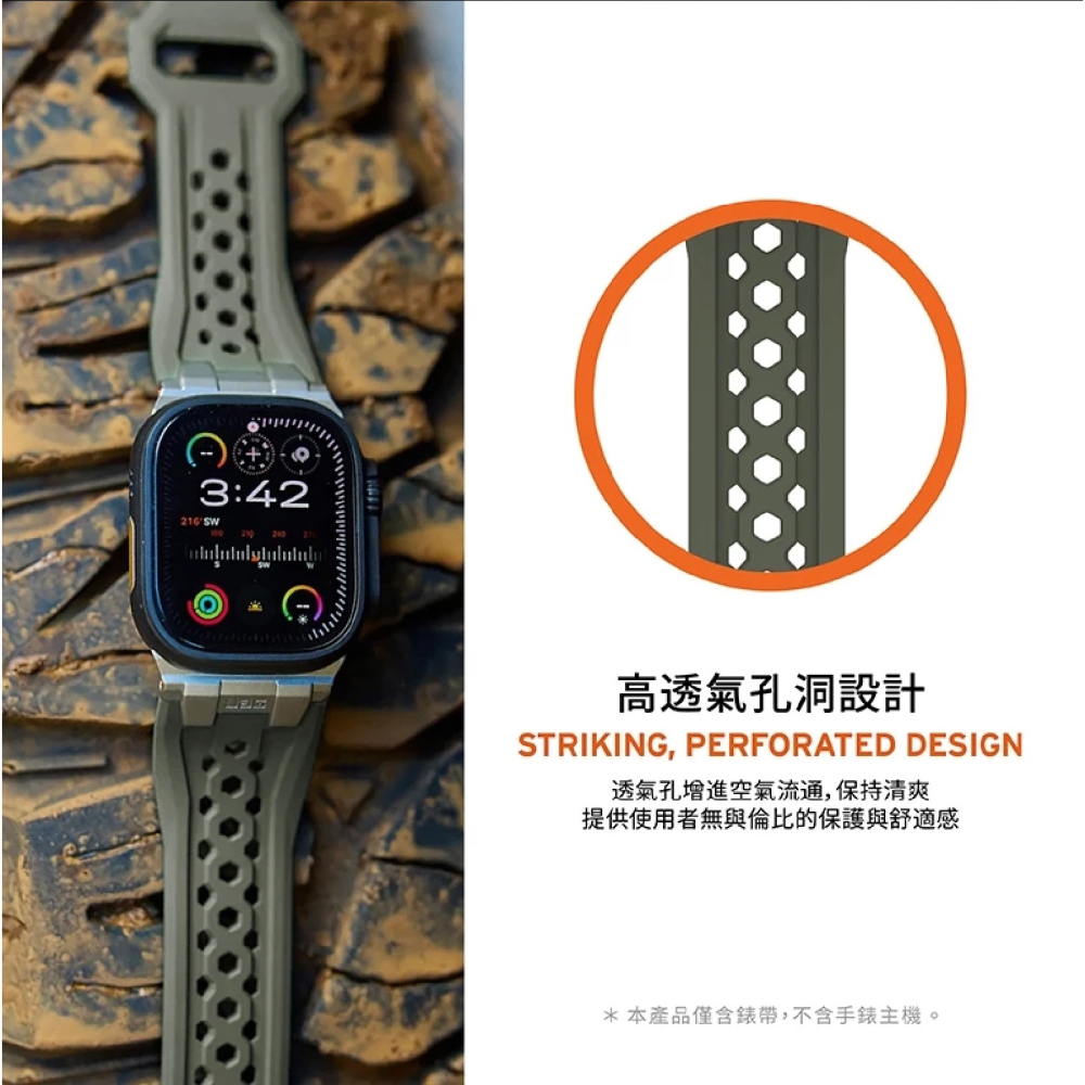 UAG 頂級版 FKM 氟橡膠 錶帶 手錶帶 適 Apple Watch s10 42 44 45 46 49 mm-細節圖7
