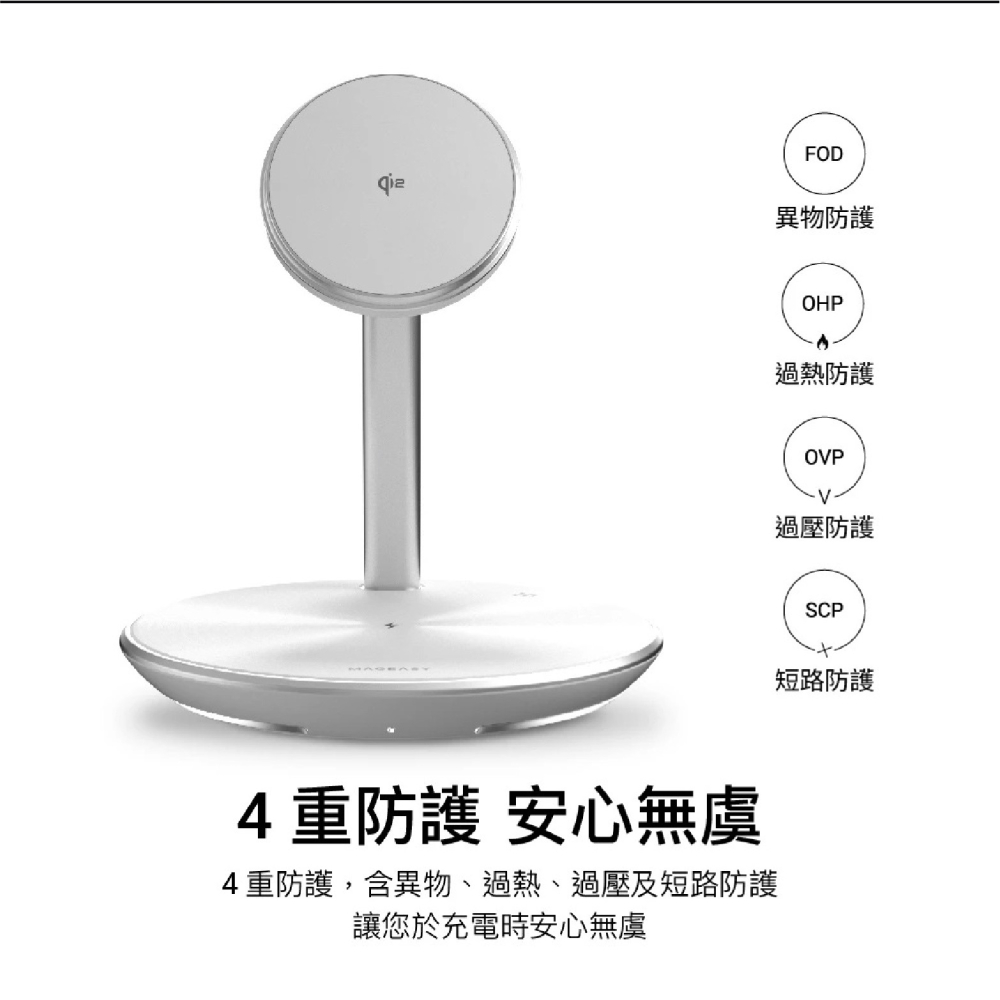 MAGEASY Power Station Qi2 無線 五合一 充電座 充電器 適 iPhone 16e 16 15-細節圖8