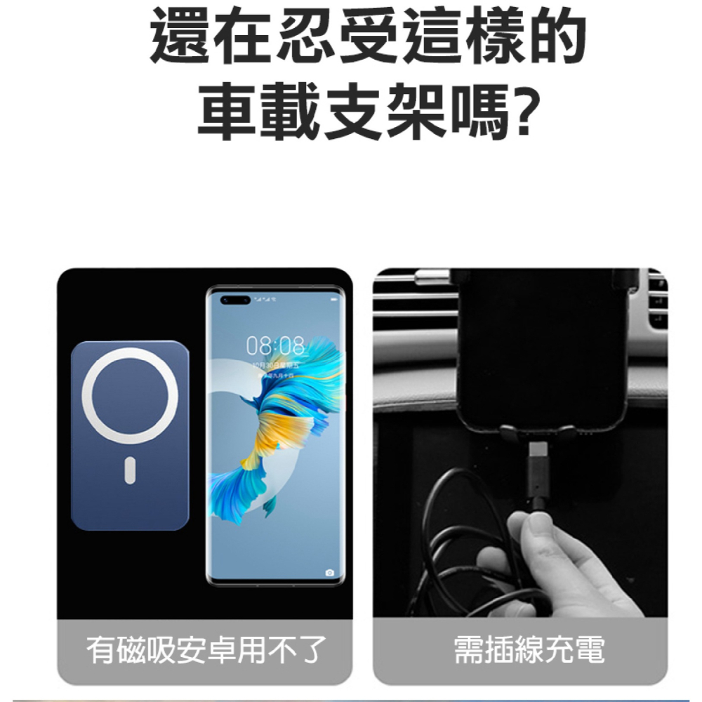 I.T.F X13 磁吸 充電器 車充 充電座 支援 MagSafe 適 iPhone 16 16e 15 14-細節圖3