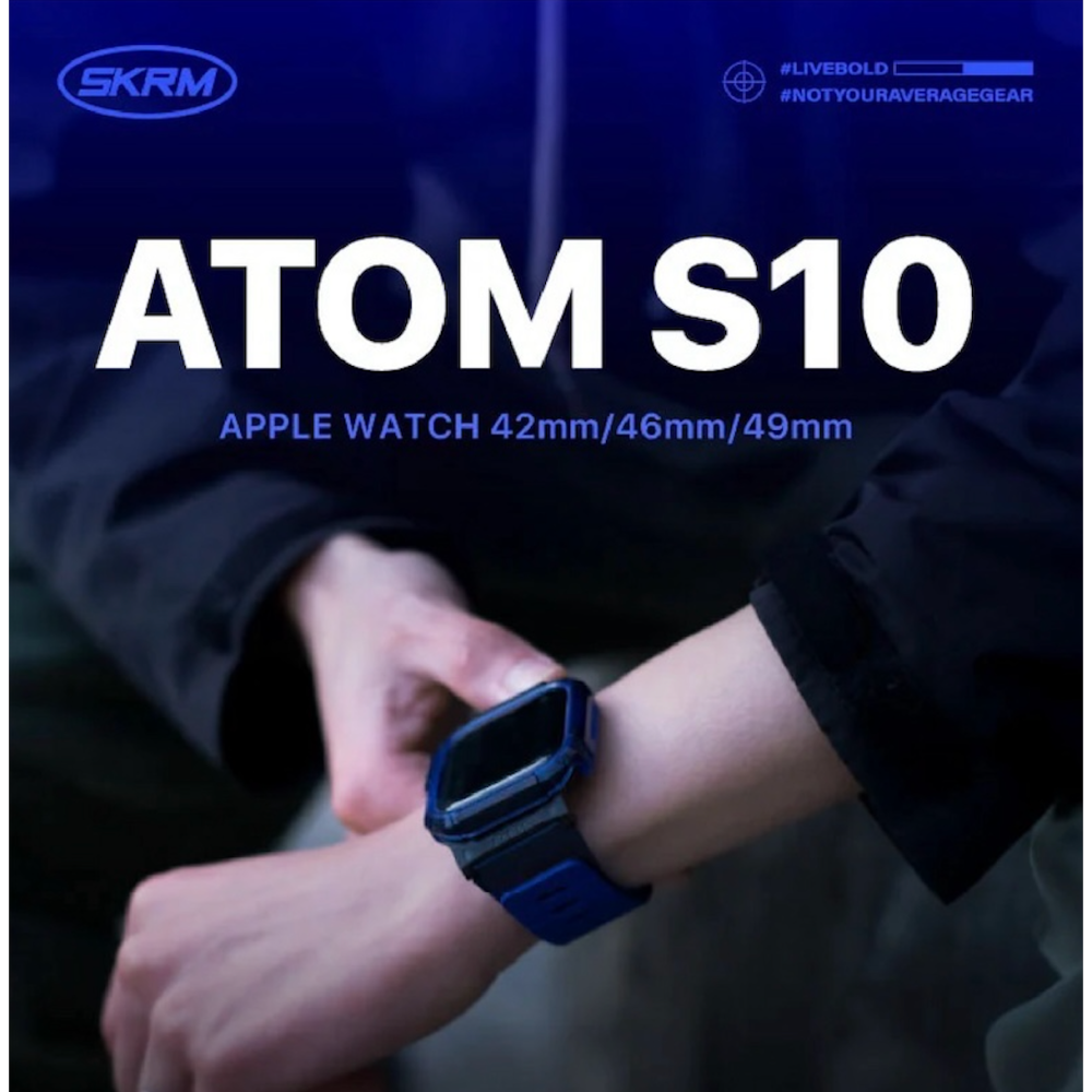Skinarma Atom 雙色 保護殼 手錶殼 防摔殼 適 Apple Watch S10 42 46 49 mm-細節圖4
