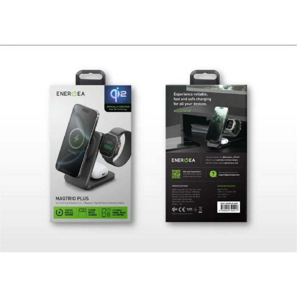 ENERGEA Magtrio Plus 三合一 Qi2 折疊 磁吸無線 充電座 充電器 適 iPhone 16 15-細節圖6