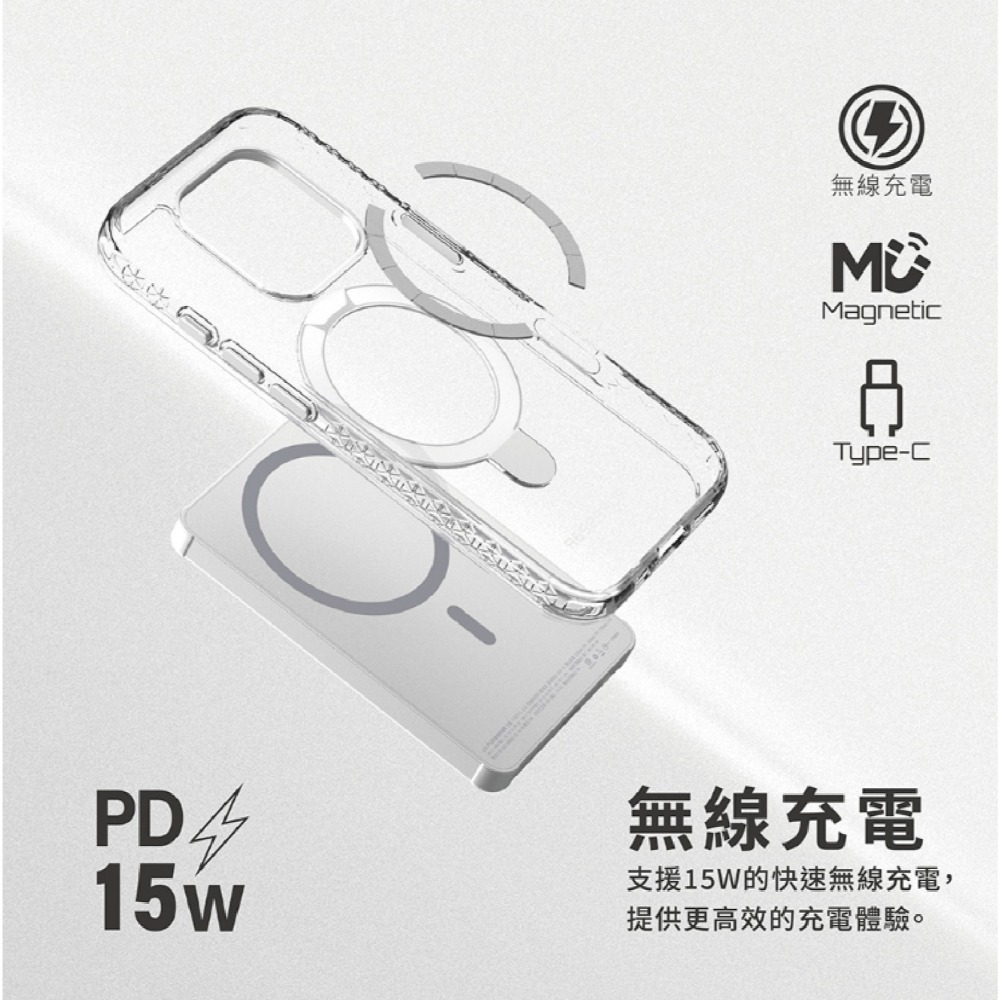 PUREGEAR 普格爾 PD 15W 充電器 行動電源 Type C 適 iPhone 16e 16 15 S25-細節圖3