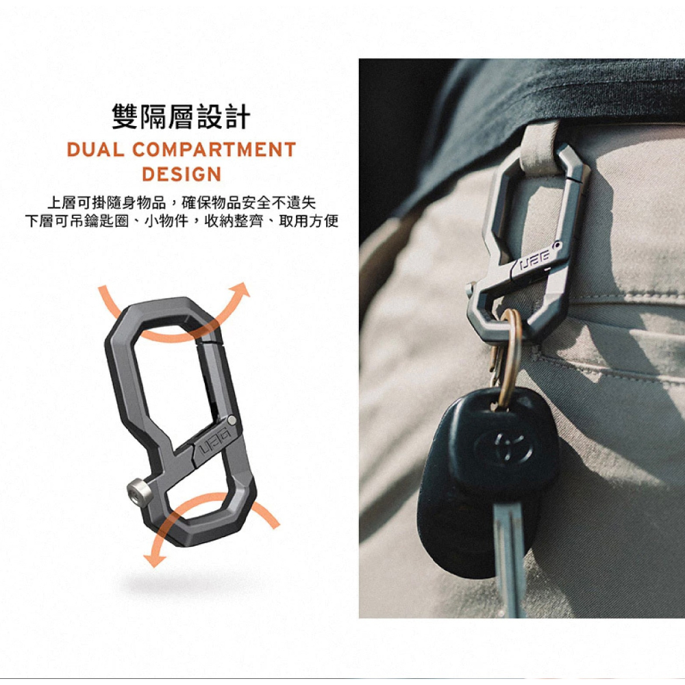 UAG 多用途 快掛 登山扣 手機掛扣 機能掛扣 八字扣 勾環 適 登山 運動-細節圖6