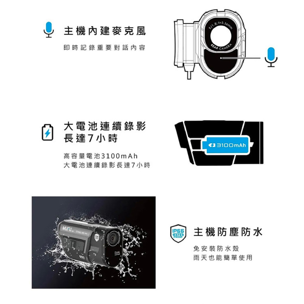 MUFU 前後 雙錄 機車 行車 記錄器 記錄儀 V30P 好神機-細節圖7