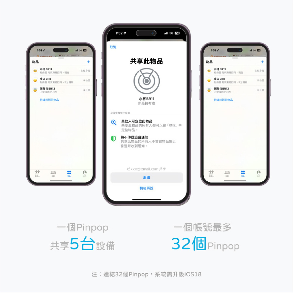 MOMAX Pinpop Duo Find My 全球 定位器 非 AirTag 適 iPhone 16e 16 15-細節圖7