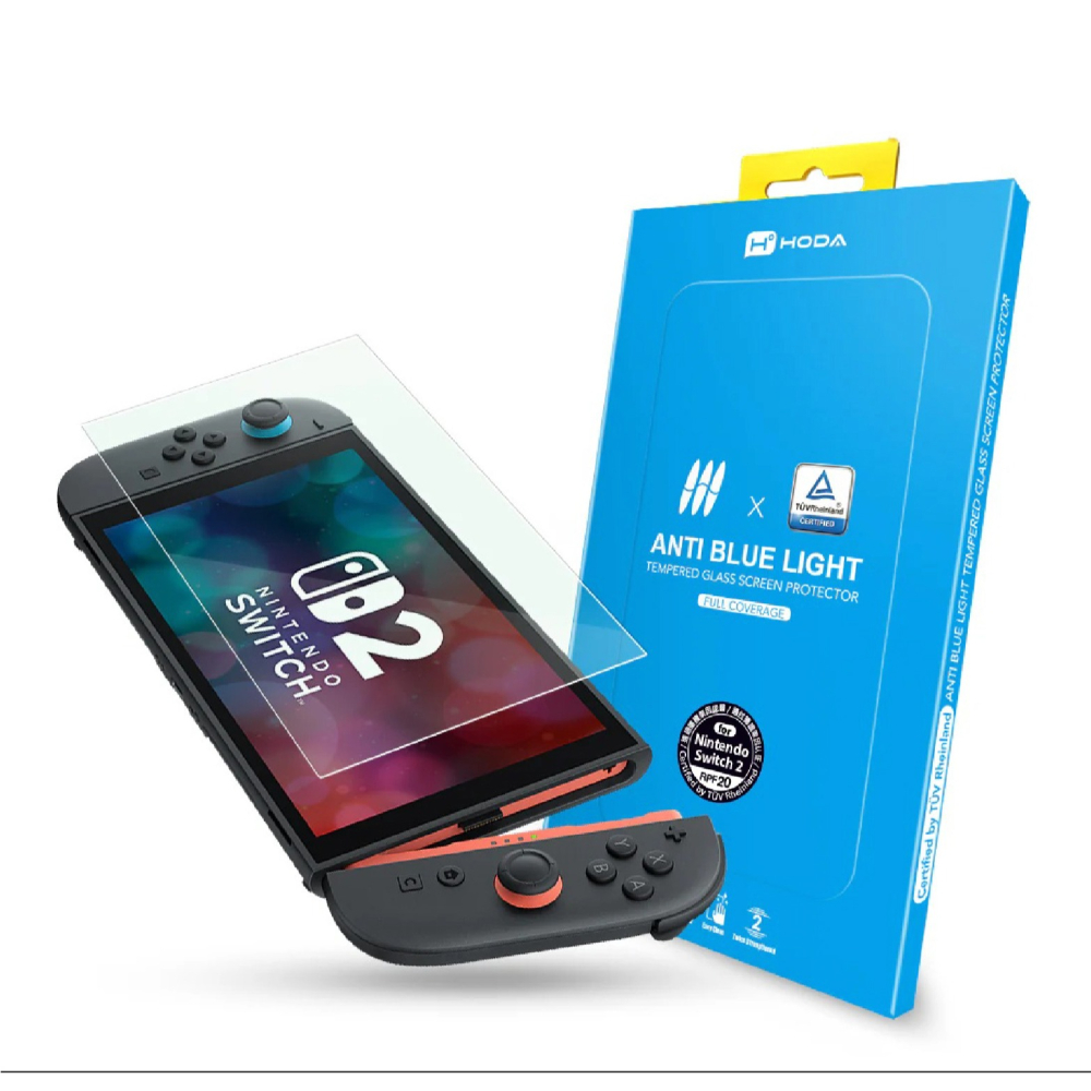 HODA 德國萊因 抗藍光 玻璃貼 保護貼 螢幕貼 適 任天堂 Nintendo Switch 2-細節圖2