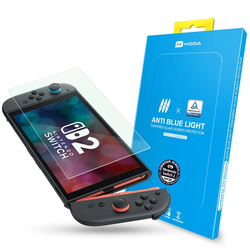 HODA 德國萊因 抗藍光 玻璃貼 保護貼 螢幕貼 適 任天堂 Nintendo Switch 2-規格圖11