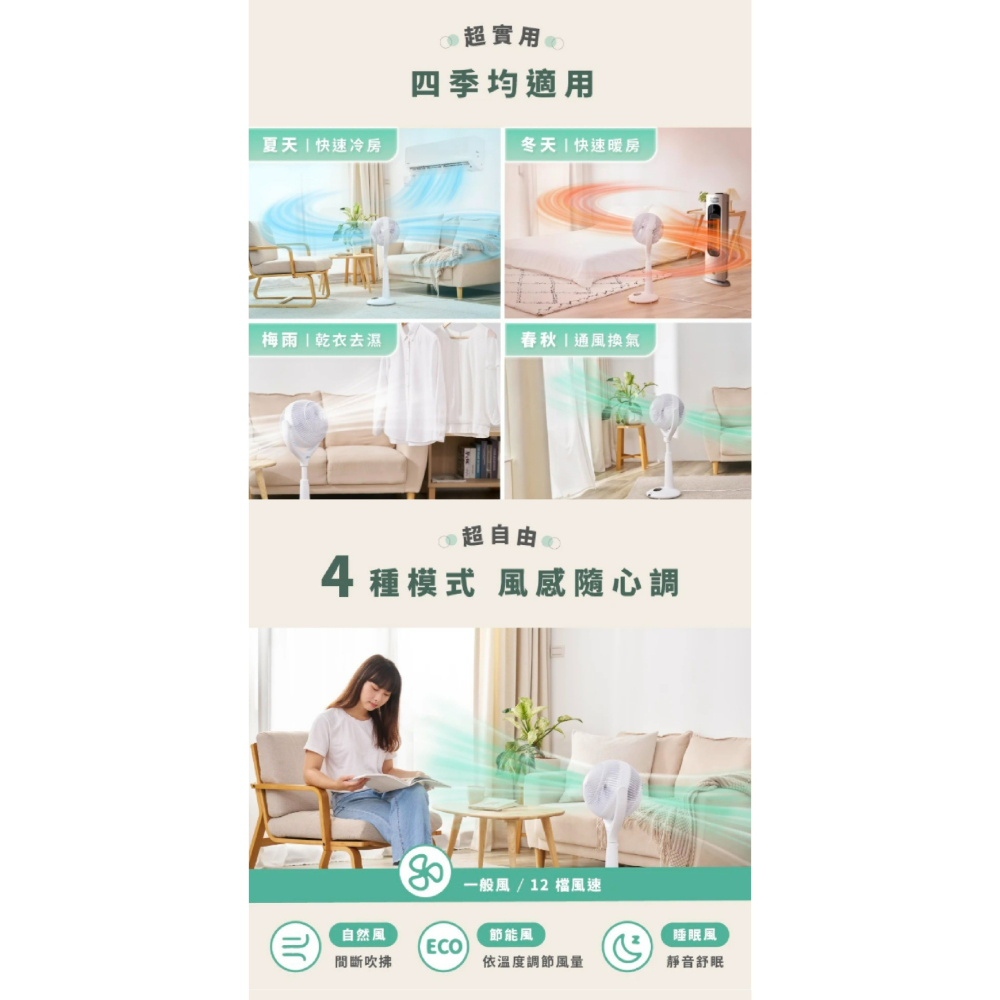 Meetech 雙風球 360° 全方位 雙面 淨化 循環扇 電風扇 淨化扇 電扇-細節圖7