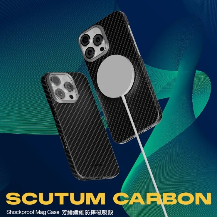 Hipporizz Shockprood 碳纖維 手機殼 防摔殼 magsafe iPhone 16 pro max-細節圖3