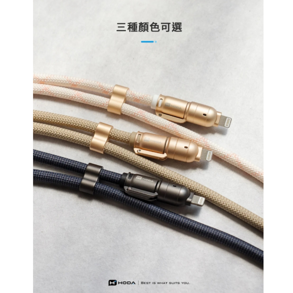 HODA 四合一 240w 手機 掛繩 充電線 揹繩 傳輸線 Lightning type c iPhone 16 15-細節圖7