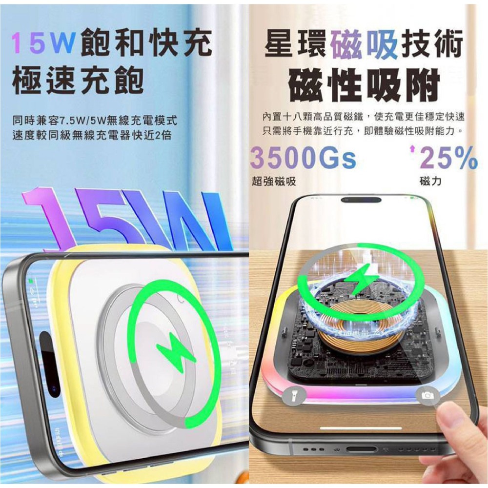 KooPin 15W 磁吸 快充 無線 充電器 充電盤 MagSafe 適 iPhone 16e 16 S25-細節圖4