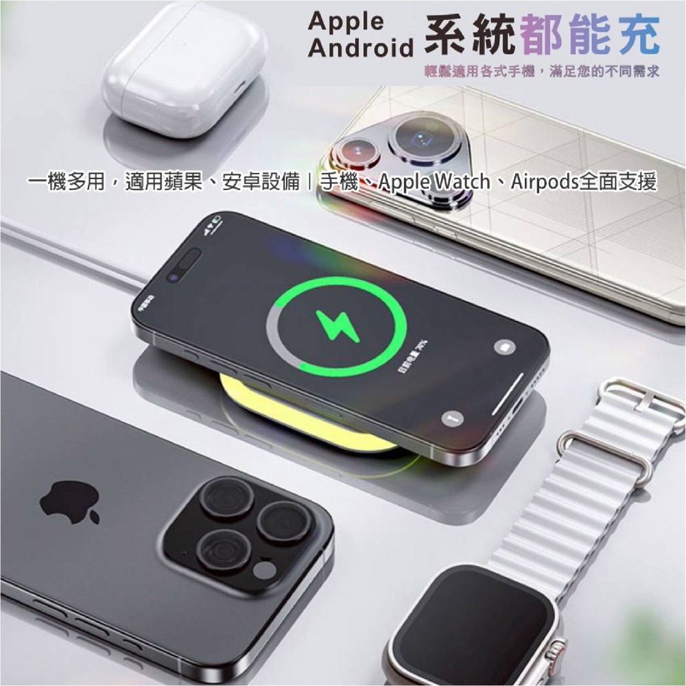 KooPin 15W 磁吸 快充 無線 充電器 充電盤 MagSafe 適 iPhone 16e 16 S25-細節圖6