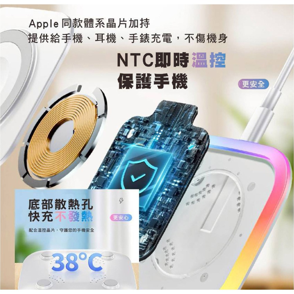 KooPin 15W 磁吸 快充 無線 充電器 充電盤 MagSafe 適 iPhone 16e 16 S25-細節圖8