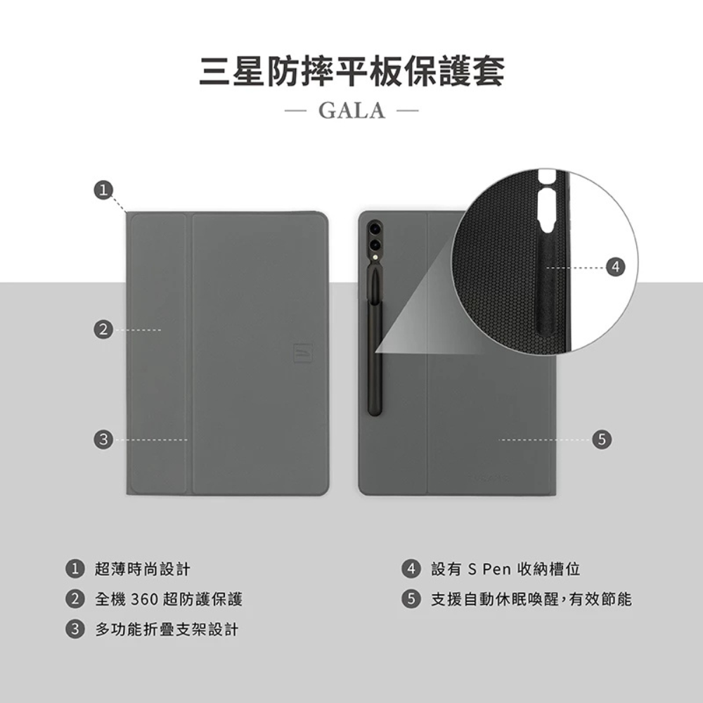 TUCANO 三星 防摔殼 保護殼 保護套 平板殼 TAB S9 S10 Ultra S9 FE+ S9+ S10+-細節圖3