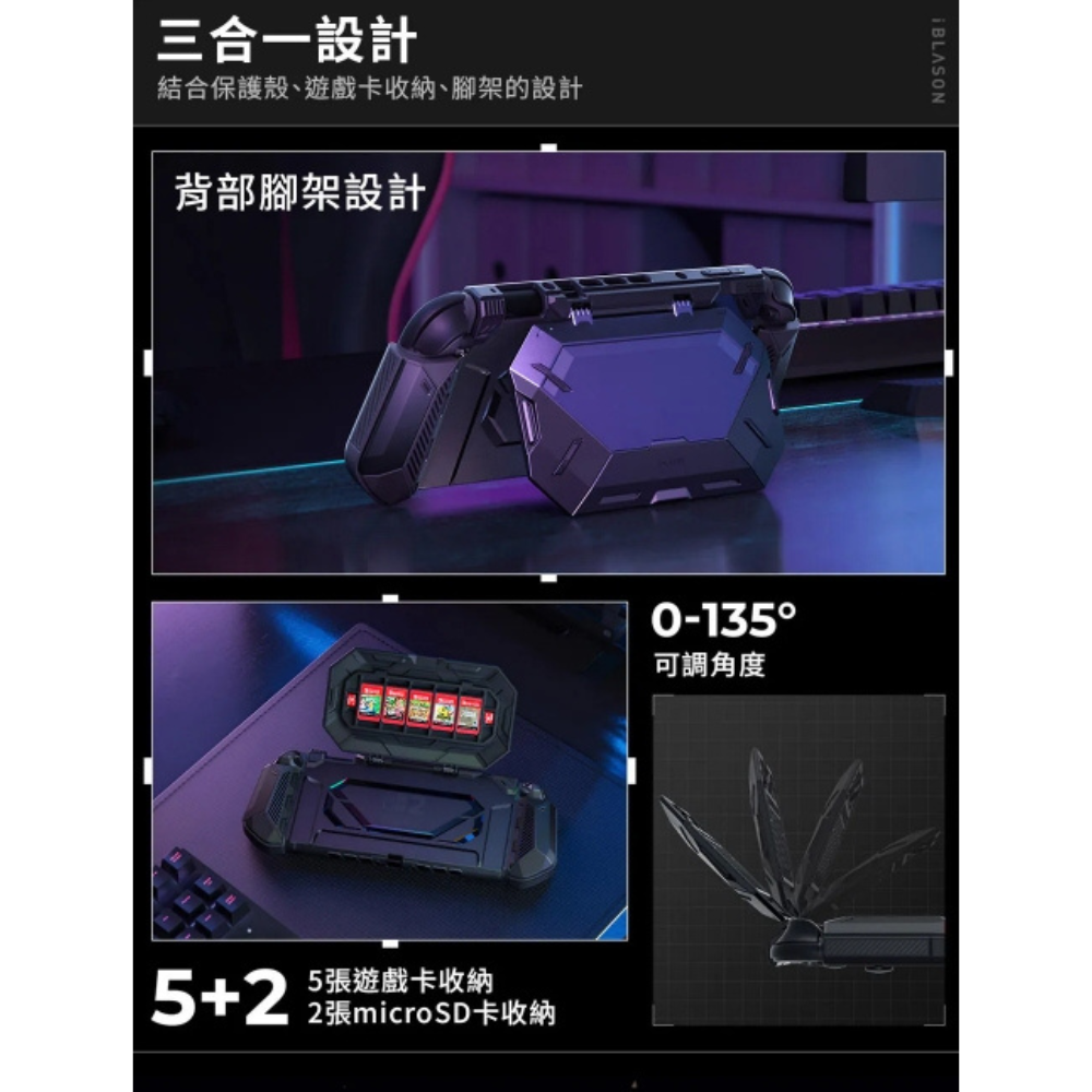 i Blason 防摔殼 多功能 保護殼 支架 支架殼 任天堂 遊戲機 Nintendo Switch 2-細節圖4