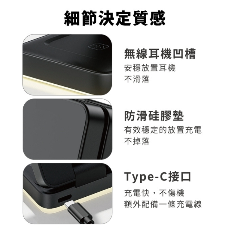 Oweida UT-25W 三合一 magsafe 電源 磁吸 供應器 充電器 適 iPhone 16 15 14 13-細節圖9