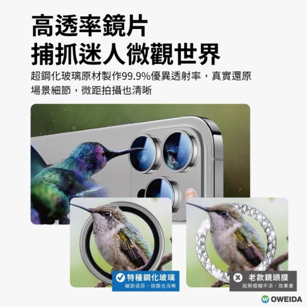 Oweida 星耀 保護貼 鋁金屬 保護鏡 鏡頭貼 9H 鏡頭 玻璃貼 適 iPhone 16 Plus Pro Max-細節圖7