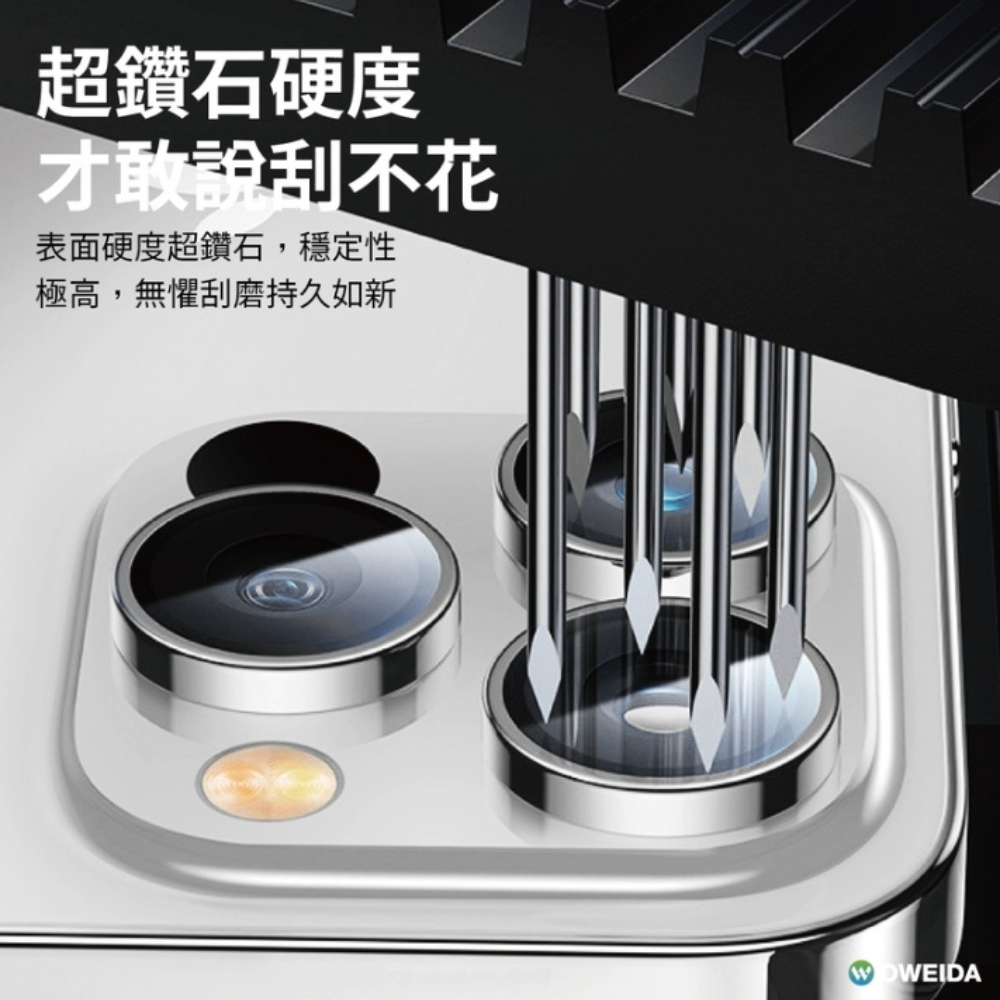 Oweida 星耀 保護貼 鋁金屬 保護鏡 鏡頭貼 9H 鏡頭 玻璃貼 適 iPhone 16 Plus Pro Max-細節圖9