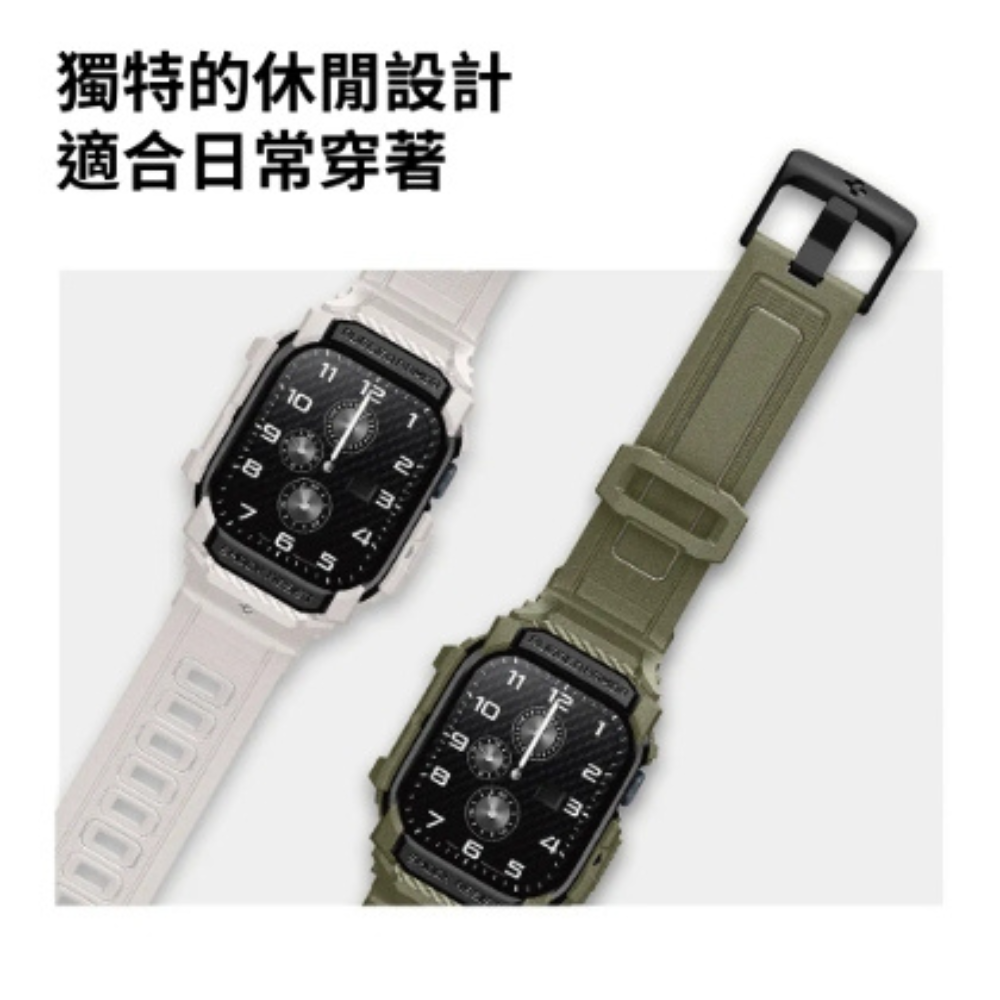 Spigen rugged 一體成型 手錶 保護殼 防摔殼 手錶殼 錶框 Apple Watch s10 46 42mm-細節圖5