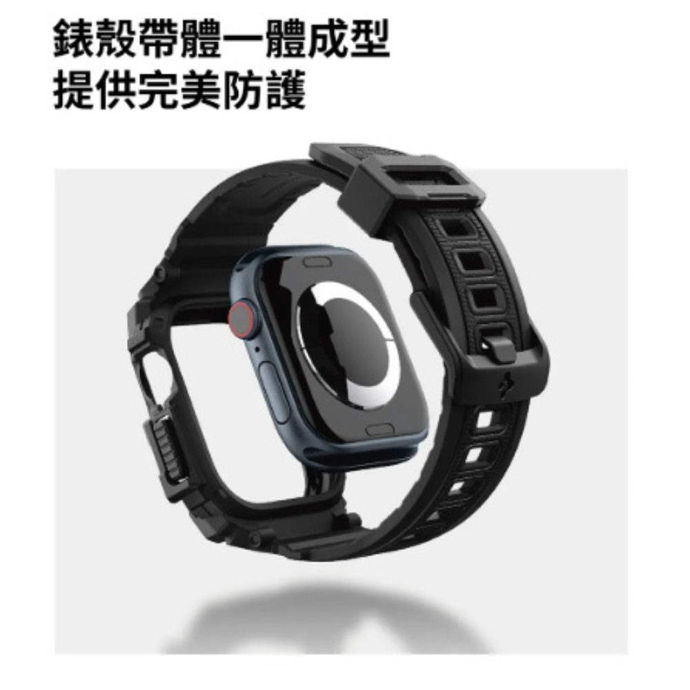 Spigen rugged 一體成型 手錶 保護殼 防摔殼 手錶殼 錶框 Apple Watch s10 46 42mm-細節圖6