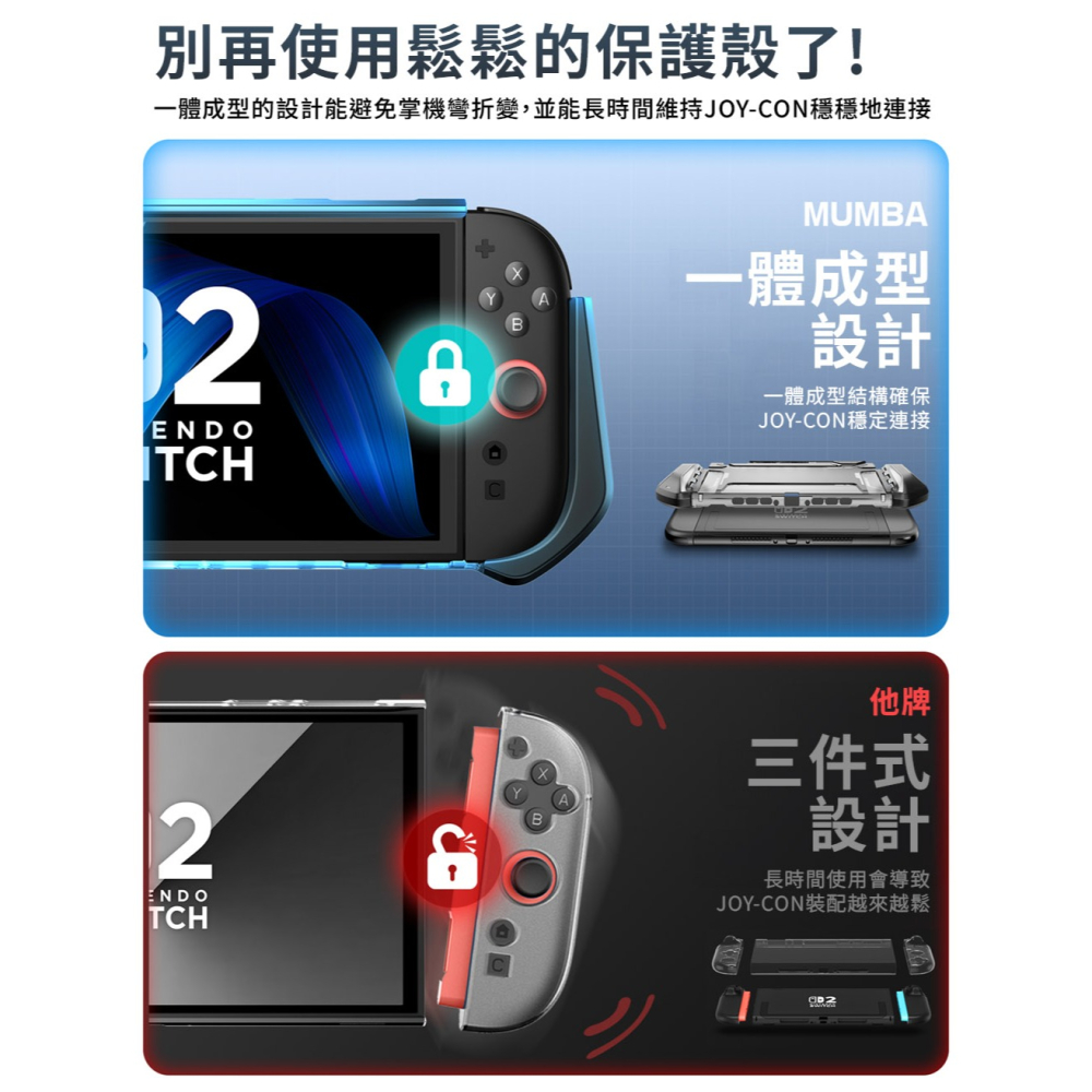 SUPCASE Blade 防滑 防摔殼 保護殼 遊戲機 一體成型 任天堂 Nintendo Switch 2-細節圖7