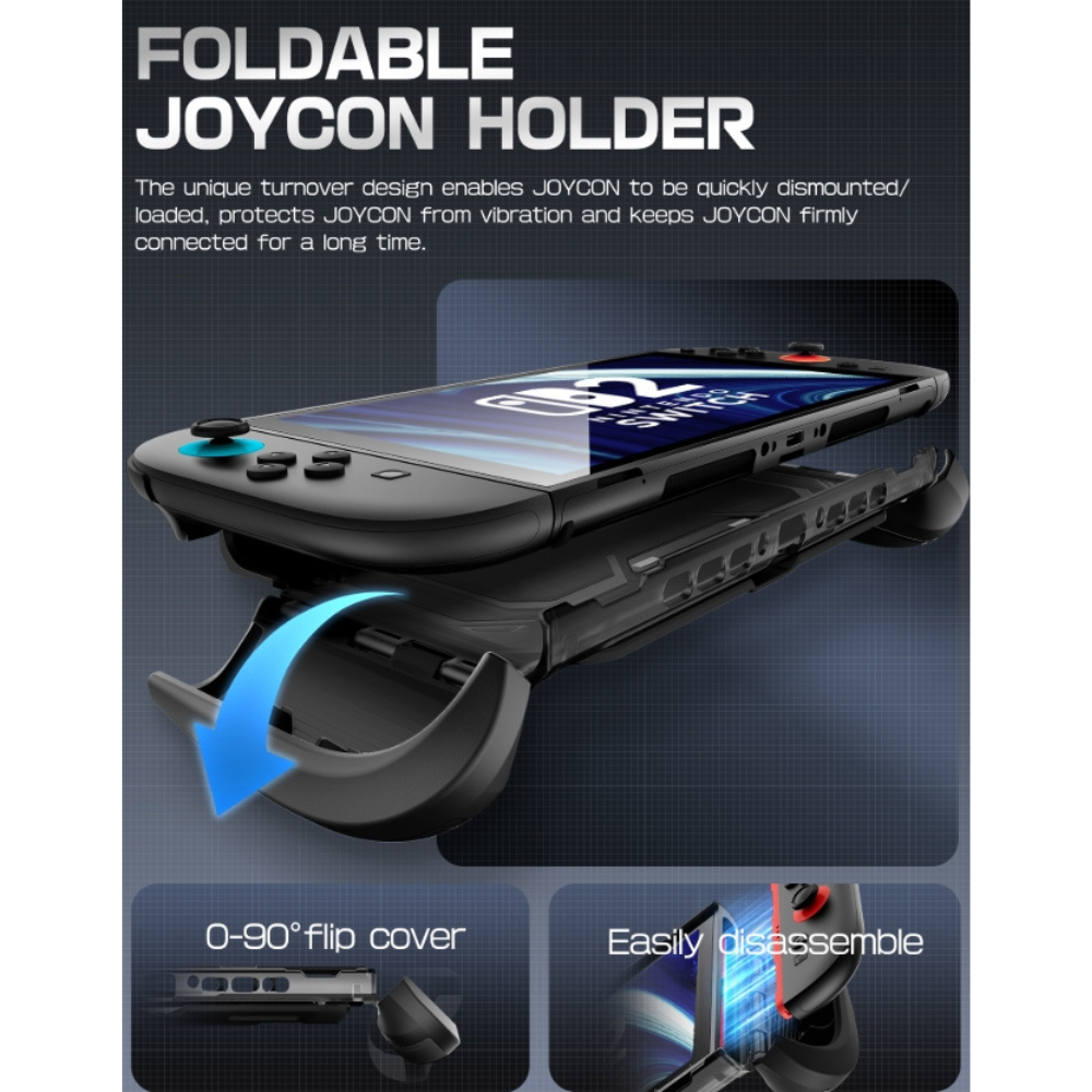SUPCASE Titan 防滑 快拆設計 含卡夾 防摔殼 保護殼 遊戲機 任天堂 Nintendo Switch 2-細節圖3