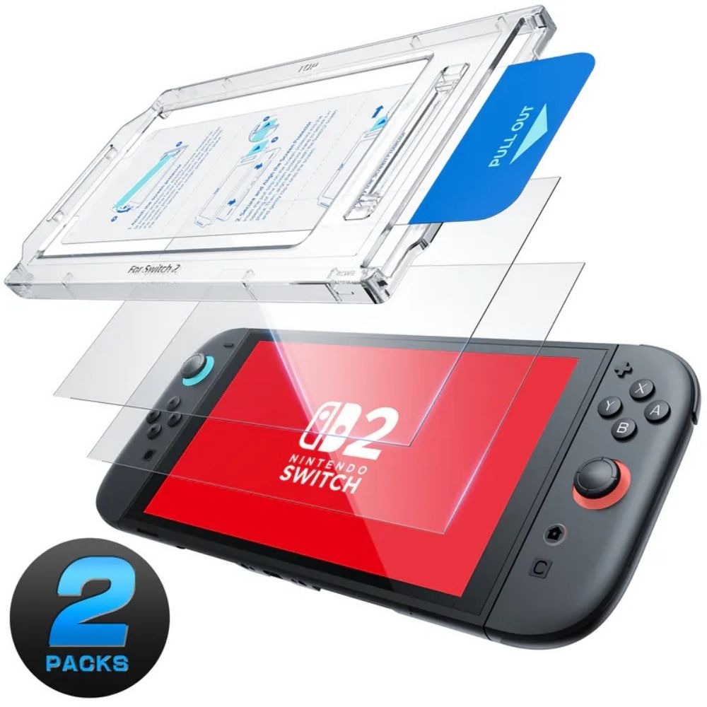 SUPCASE Nintendo Switch 2 螢幕玻璃貼2入組(透明)