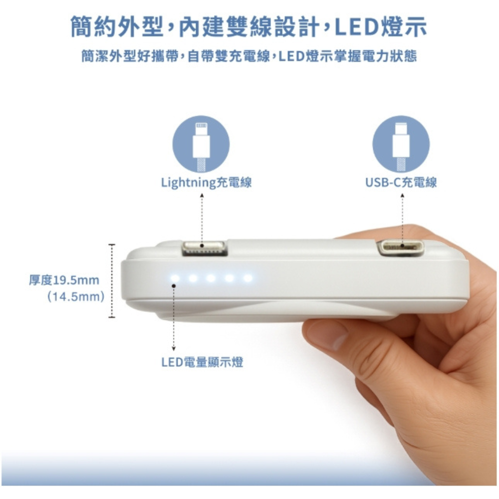 Wephone 磁吸 無線 行動電源 充電器 多功能 MagSafe iPhone 17 16 s25-細節圖4