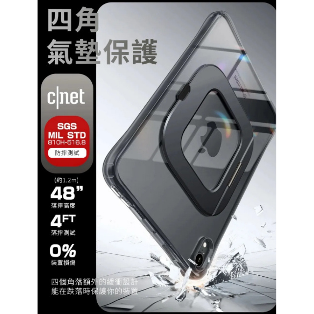 SUPCASE 透明 背蓋 支架 平板套 保護殼 防摔殼 iPad Mini 7 6 A17 Pro 2024 UB-細節圖2