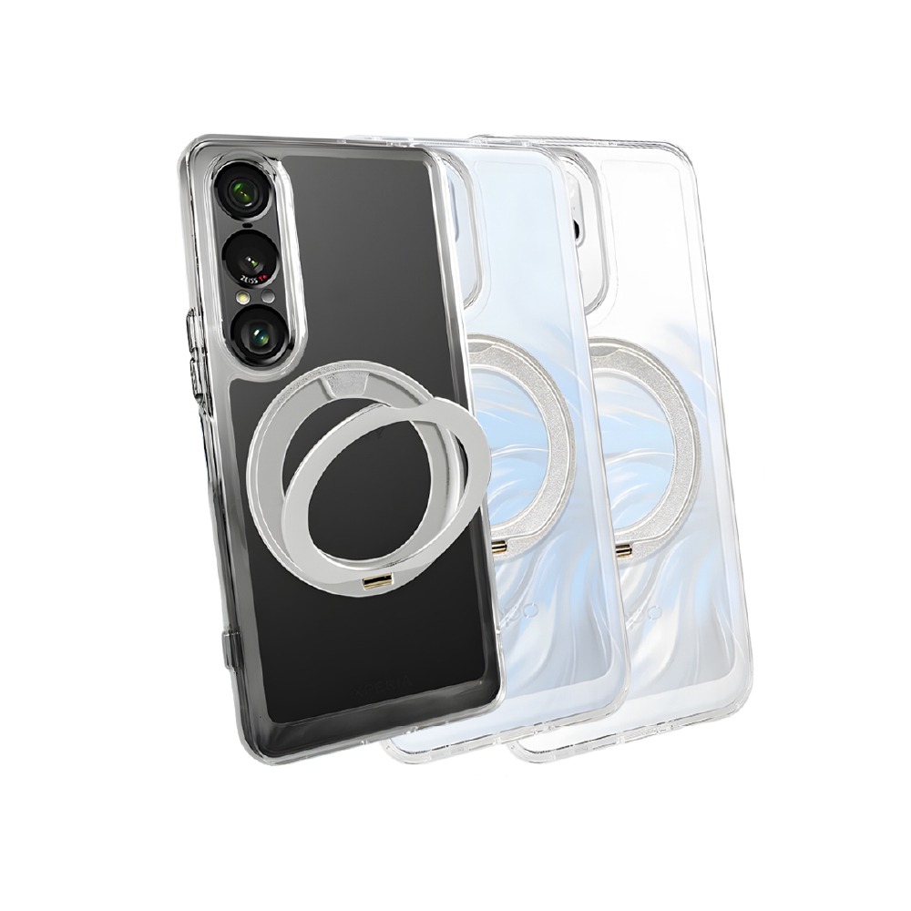 DAPAD 冰晶 旋轉 支架 磁吸 保護殼 透明殼 手機殼 適 OPPO RENO 14F pro-細節圖2