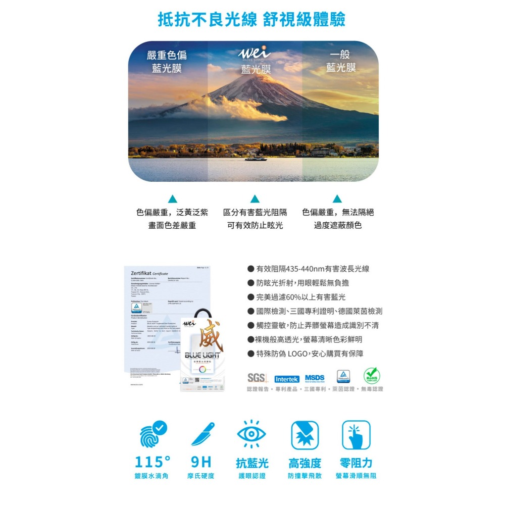 膜力威 德國萊因 TÜV BLR60 AR 增透 抗藍光 2.5D 滿版 9H 玻璃貼 保護貼  iPhone 16e-細節圖4