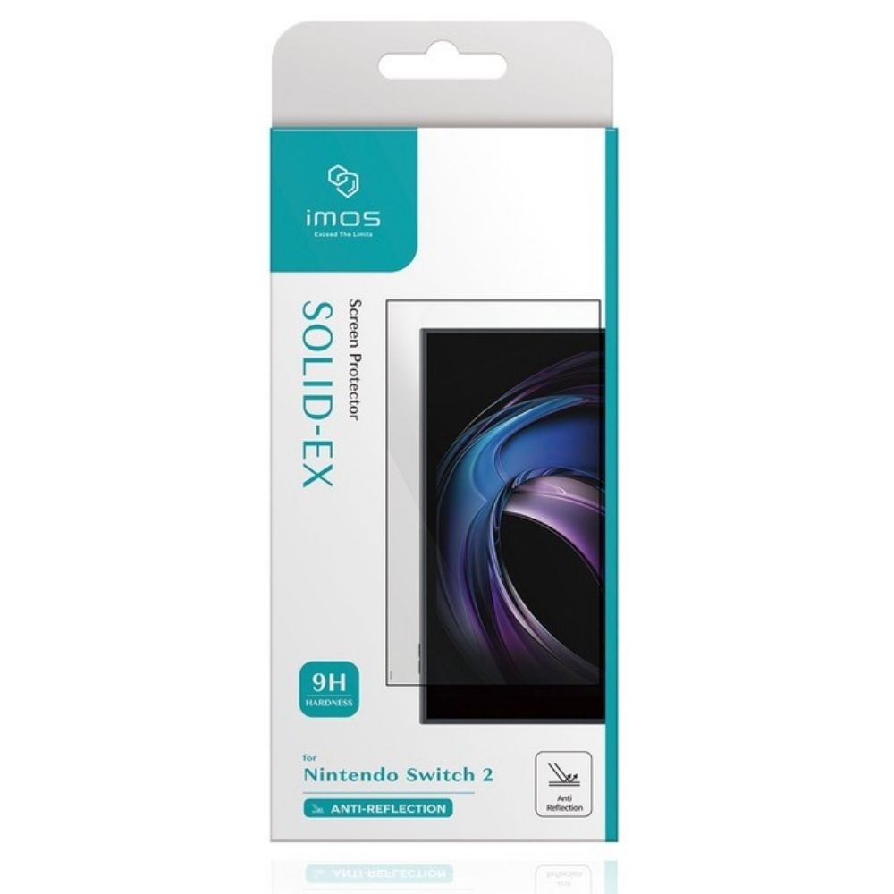 imos 9H 抗反射 AR 低反光 亮面 玻璃貼 螢幕貼 保護貼 任天堂 Nintendo Switch 2-細節圖2