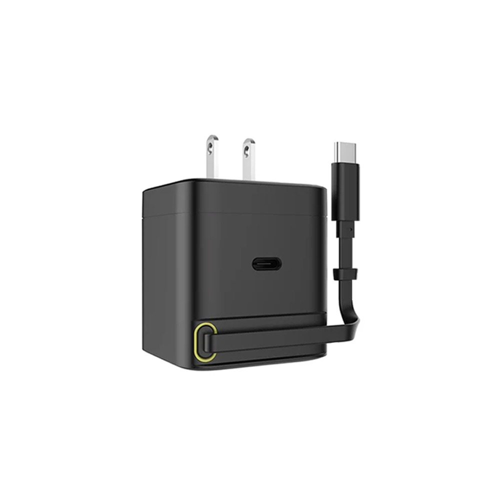 65w 氮化鎵 伸縮線 充電頭-黑色