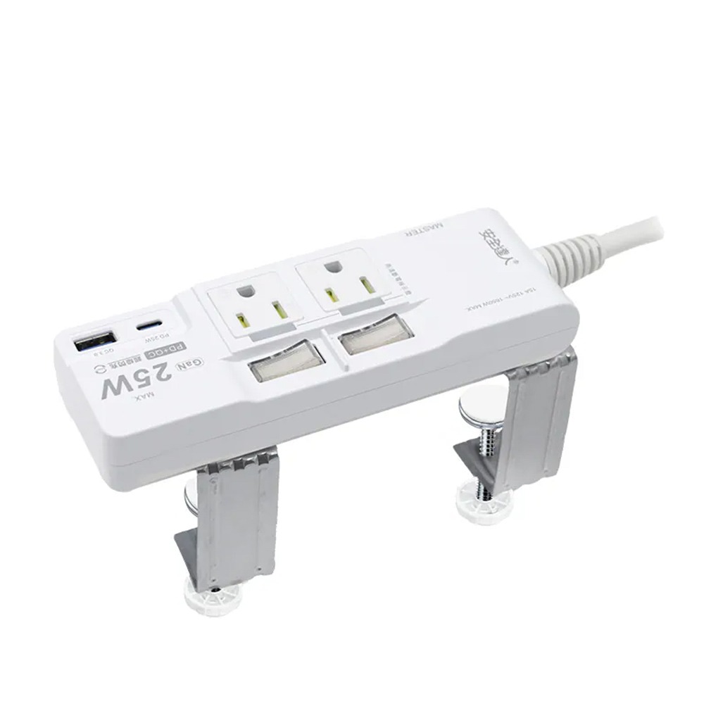 安全達人 3開4插2+3P GaN25W+QC3.0 快充延⾧線 充電器 延長線 K-102PLC+C-細節圖2