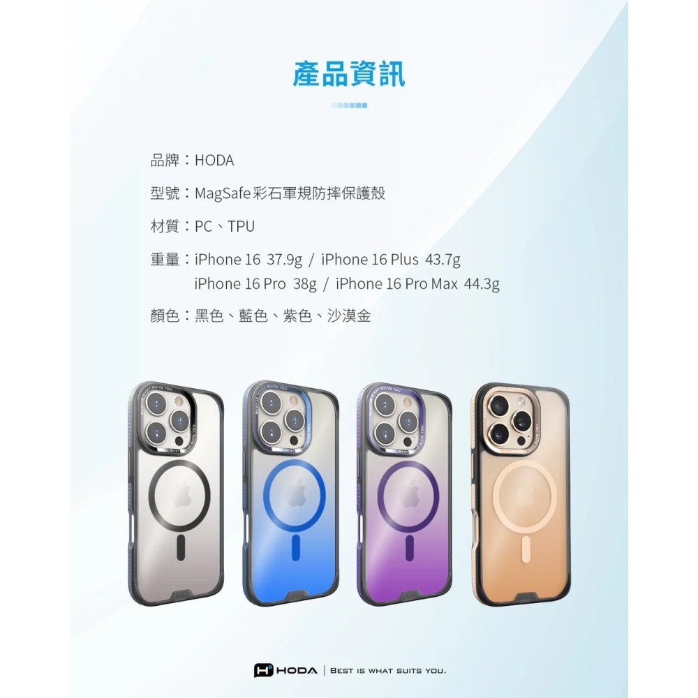 HODA MagSafe 彩石 軍規 防摔殼 手機殼 保護殼 iPhone 17 pro max-細節圖9