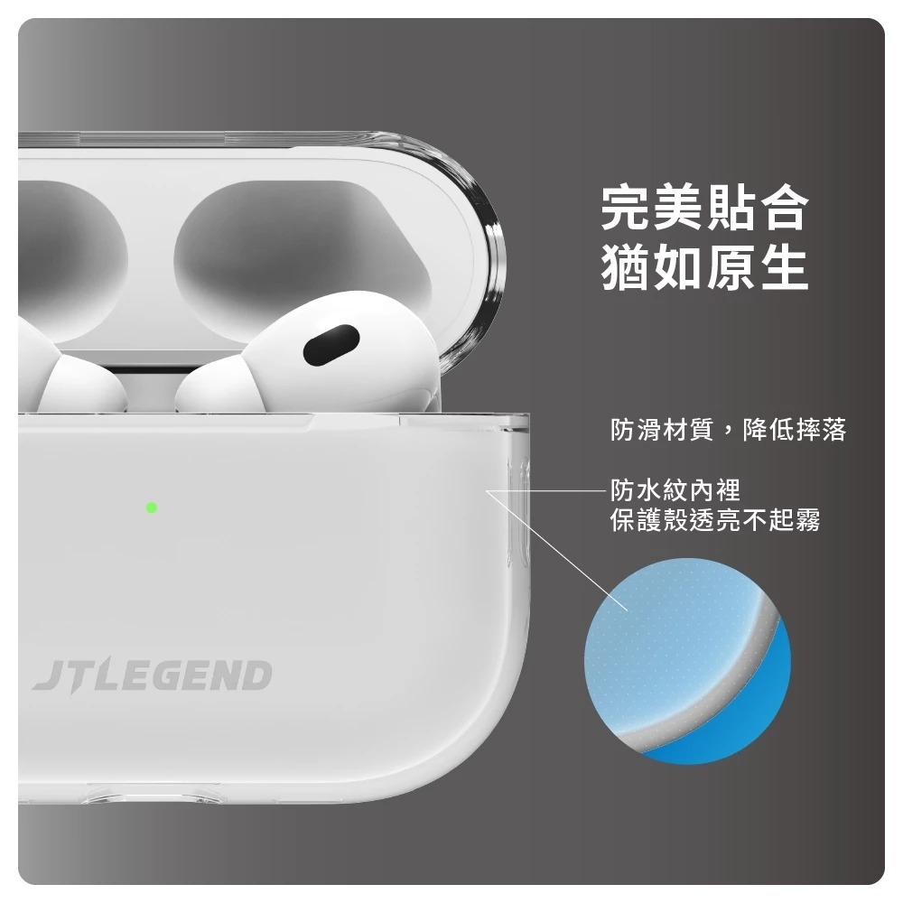 JTLEGEND 防摔殼 耳機殼 藍牙耳機 抗黃 保護殼 透明 AirPods Pro 3 Airy-細節圖6