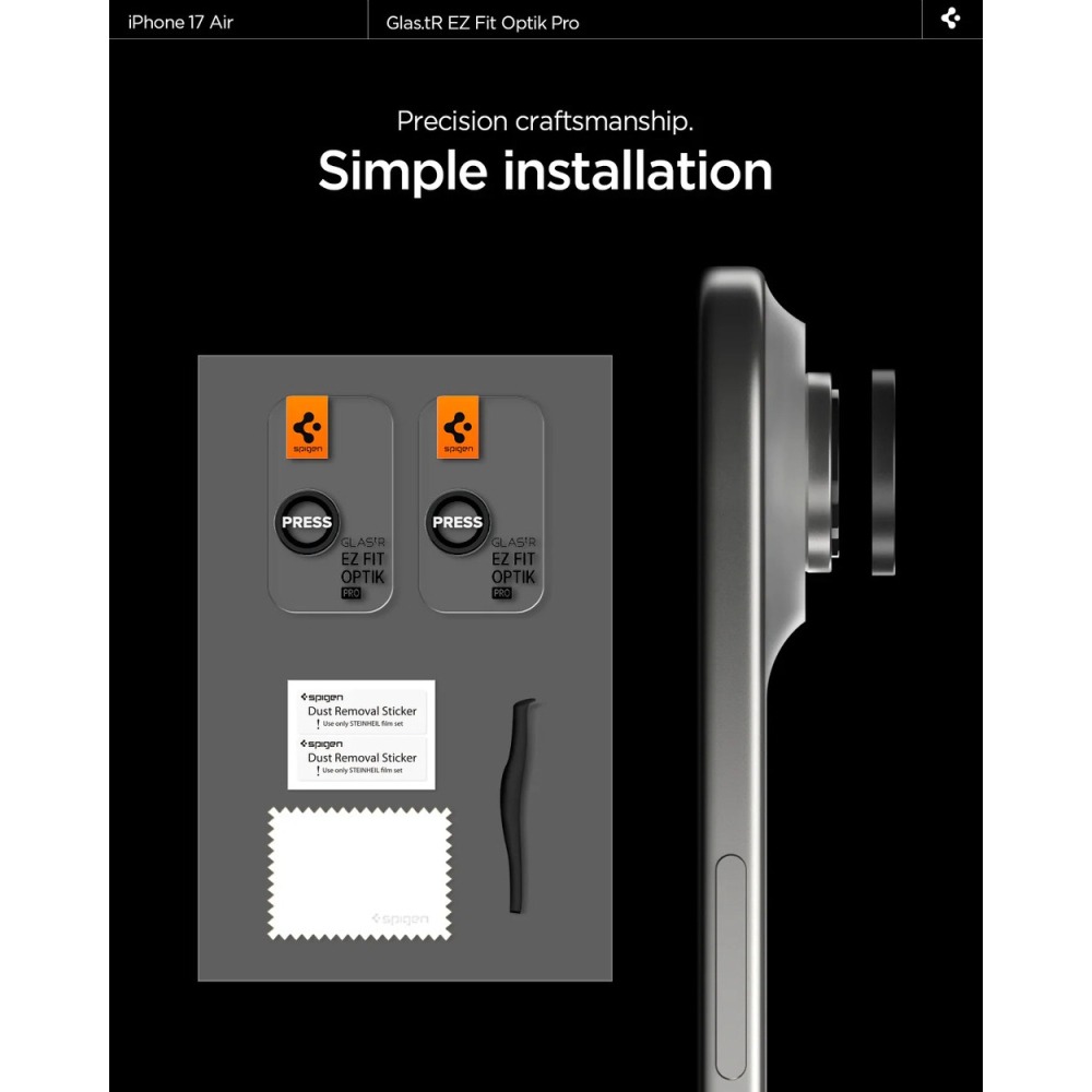 Spigen Glas.tR EZ Fit (2P)  鏡頭 鏡頭貼 9h 保護貼 iPhone Air-細節圖6