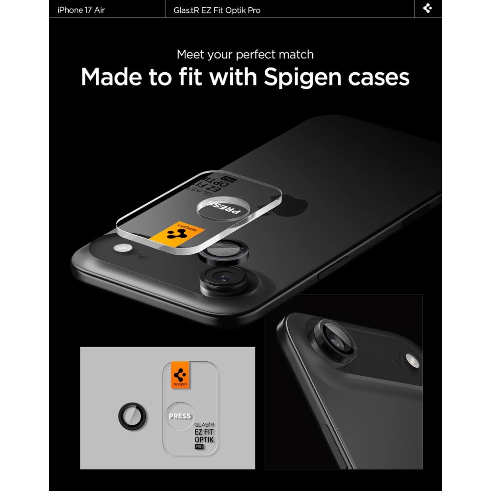 Spigen Glas.tR EZ Fit (2P)  鏡頭 鏡頭貼 9h 保護貼 iPhone Air-細節圖7