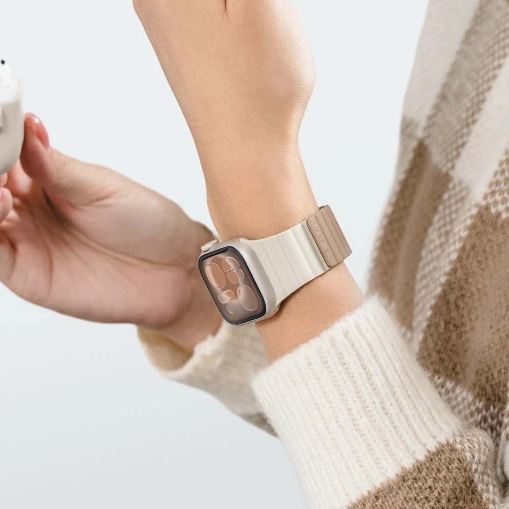 MAGEASY Skin Duo 雙面 親膚 磁吸 矽膠 錶帶 Watch Ultra 2 3 44 45 49 mm-細節圖9